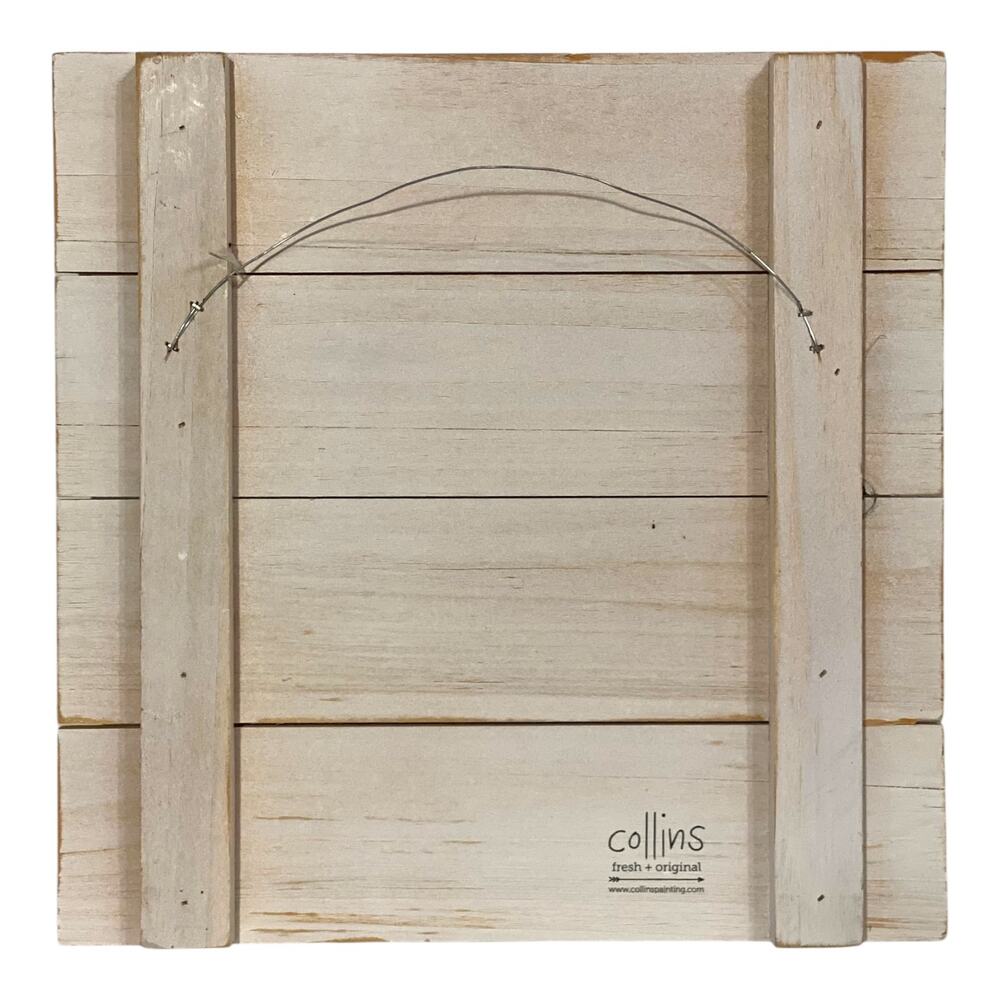 Collins Fresh + Original Happy Spring Wood Sign 12inx12in - Picture 2 of 2
